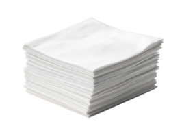 stack of white napkin isolated on transparent background png