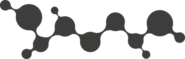 Metaball connected blobs shapes in pattern. Morphed fluid symbol. Circular balls in grid. Abstract geometric organic molecular bubbles png