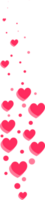 Love likes hearts. Reaction and feedback for social media. Flying emoji stream. Symbols flow for online chart. png