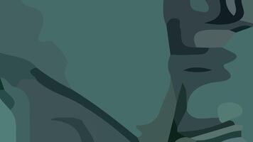 Aesthetic abstract composition with much unique combination of shapes and green colors vector