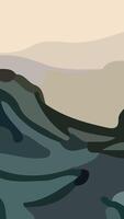 Aesthetic abstract composition with much unique combination of shapes and green colors vector