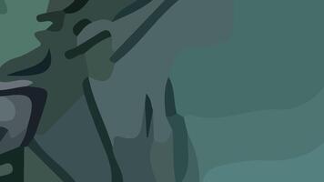 Aesthetic abstract composition with much unique combination of shapes and green colors vector