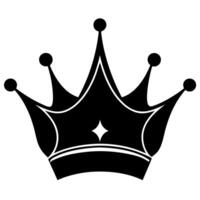 Black and white silhouette of a crown vector