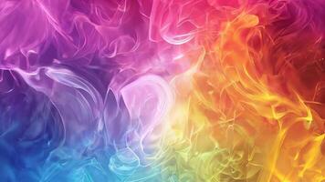 4K displays a mesmerizing abstract background with vibrant, swirling multi-colored smoke, creating a dynamic and hypnotic visual effect video