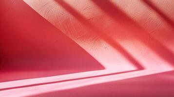 Abstract pink gradient studio background for product presentation. Empty room with window shadows. Room with copy space. Generated by artificial intelligence photo