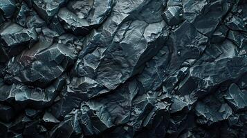 Black rock texture. Hyperreal texture. Generated by artificial intelligence photo