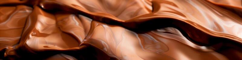 Smooth Waves of Molten Chocolate with Rich Texture and Color photo