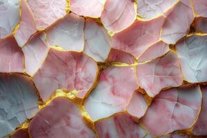 Abstract Background with Combination of Pink and White Fractured Patterns photo