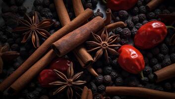Vibrant Array of Diverse Culinary Spices photo