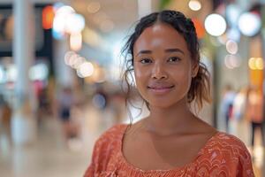 Young Woman Enjoying A Busy Day photo