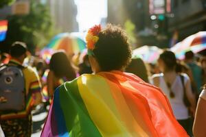 Celebrating Pride Day with Colorful Crowds photo