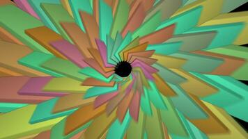 a colorful abstract image of a spiral video
