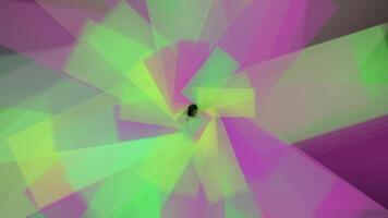 a green and purple abstract image with a black dot in the center video