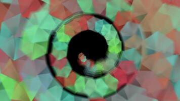 a colorful abstract image of a black hole in a circle video