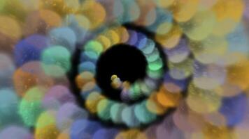 a circular object with many different colors in it video