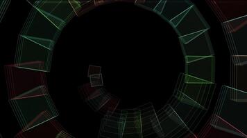 a circular design with many different colored lines video