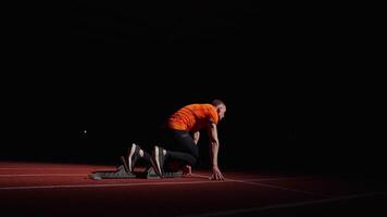 Runner On Start, Preparing And Running To Win, Move To Dream, Energy And Activity, Slow Motion video