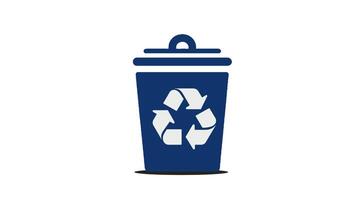 2d trash recycle animation with green screen video