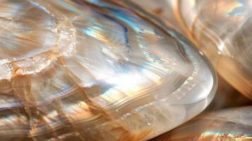 Iridescent Smooth Polished Moonstone Surface Close-Up for Natural Crystal Design photo