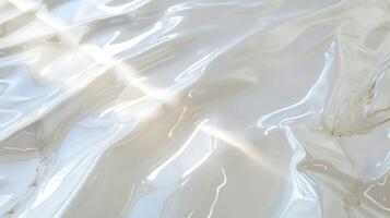 Abstract Close-Up of Smooth White Porcelain Surface with Glossy, Wavy Texture photo