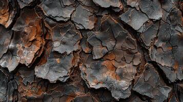 A close up of the bark texture of a pine tree in nature photo