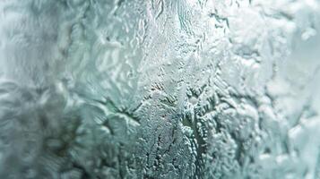 Textured Frosted Glass Surface in Soft Green Hues for Background and Design Concepts photo