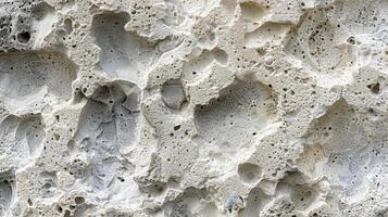 A close up view of a rock with multiple holes in it photo