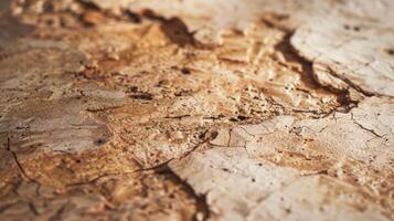Close-Up of a Textured Rugged Cork Surface, Ideal for Backgrounds and Natural Designs photo