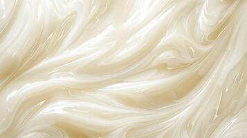 Smooth Polished Ivory Surface, Creamy Wave Patterns, Abstract Background for Modern Design photo