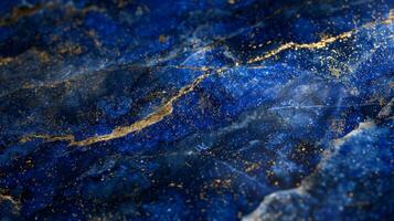 Abstract Texture of Polished Blue and Gold Lapis Lazuli Marble for Background or Design Use photo