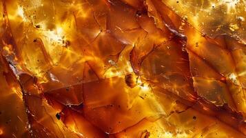 High-Resolution Texture of Polished Amber Crystal Surface for Background Use in Design and Art Projects photo