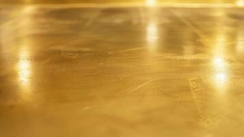 Smooth Polished Brass Surface with Subtle Reflections for Design and Decor Elements photo