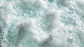 Frothy Seafoam Texture Macro, Ocean Waves Close-Up for Background or Design Elements photo