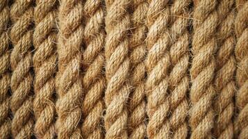 Coarse Jute Rope Texture Close-Up for Design and Background Uses photo
