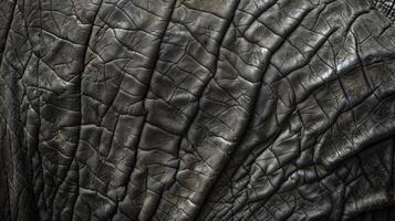 A close up image showing the texture of an elephants trunk skin photo