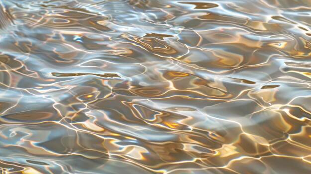 Smooth Reflective Water Surface with Abstract Light Patterns Perfect for Print and Design Projects photo