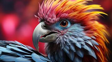 Feathered elegance in a colorful nature backdrop photo