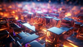 Futuristic geometric shapes connect for modern abstract design background photo