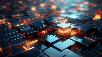 Futuristic geometric shapes connect for modern abstract design background photo
