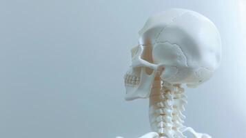 Human Skeleton Model With Lower Jaw. AI-generated photo
