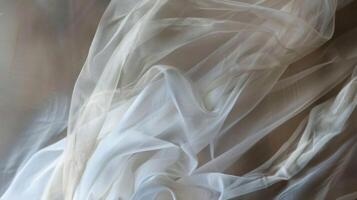 Blurry White Fabric Draped. AI-generated photo