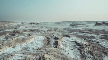 Barren Area Covered in Snow. AI-generated photo
