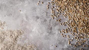 A Pile of Seeds on a Table. AI-generated photo