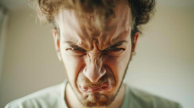 Man With a Concerned Look. AI-generated photo