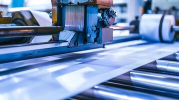 Precision Metal Cutting Machine in Action. AI-generated photo