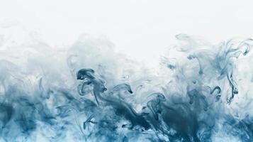 Billowing Blue and White Smoke Background. AI-generated photo