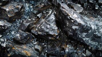 Close-Up of Pile of Rocks. AI-generated photo