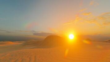 sunrise and sunset-in-the-desolate-desert-gobi video