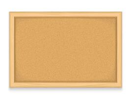 Empty bulletin board on white background vector