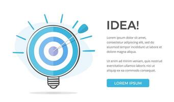 Idea concept with target and arrow vector